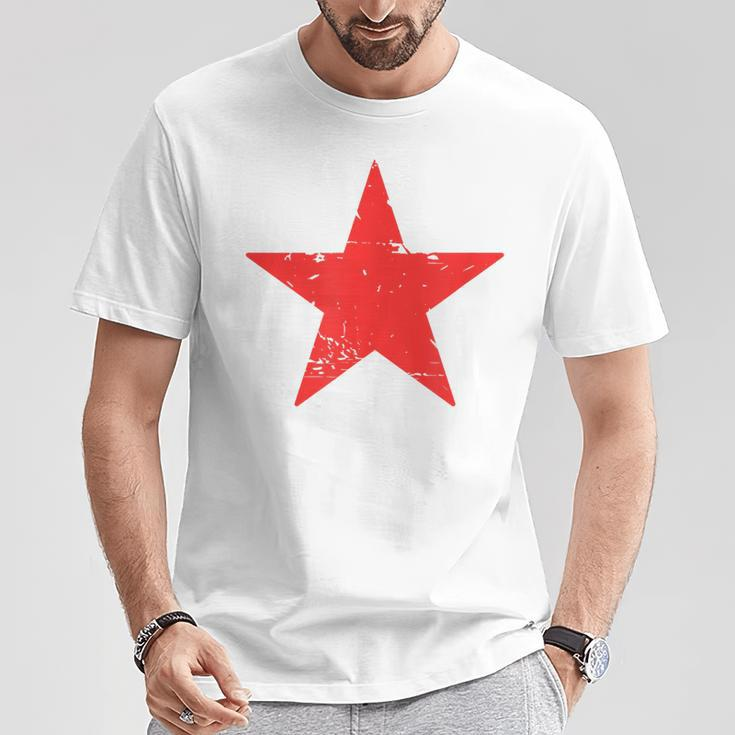 Retro Red Star Distressed Revolution Vintage Retro T-Shirt Personalized Gifts