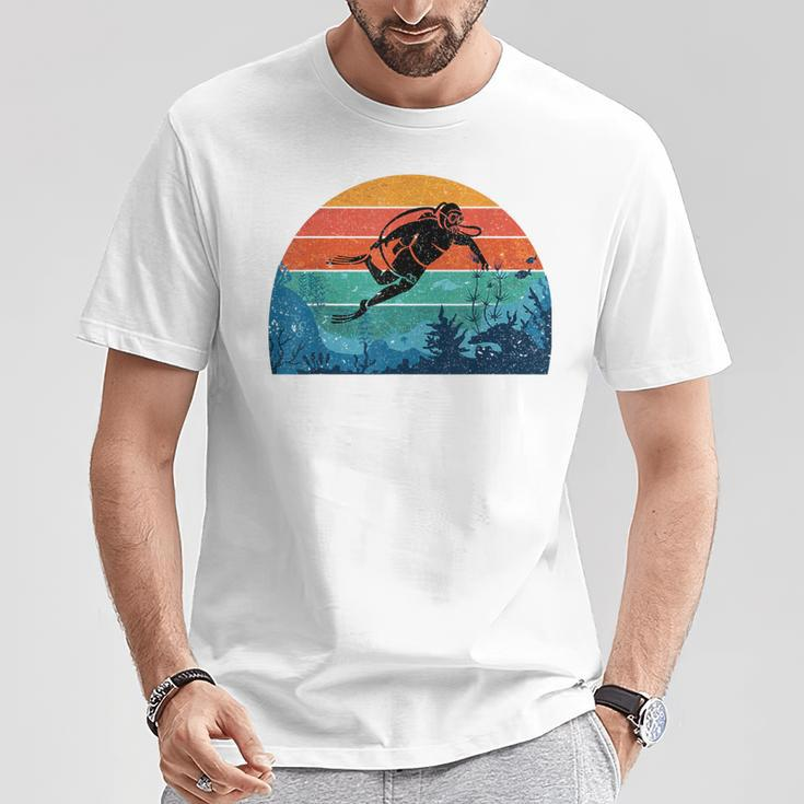 Retro Underwater Scuba Diving Water Rat Diving T-Shirt Lustige Geschenke