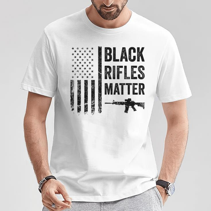 Rifles Matter Pro Gun Rights Camo Usa Flag T-Shirt Lustige Geschenke