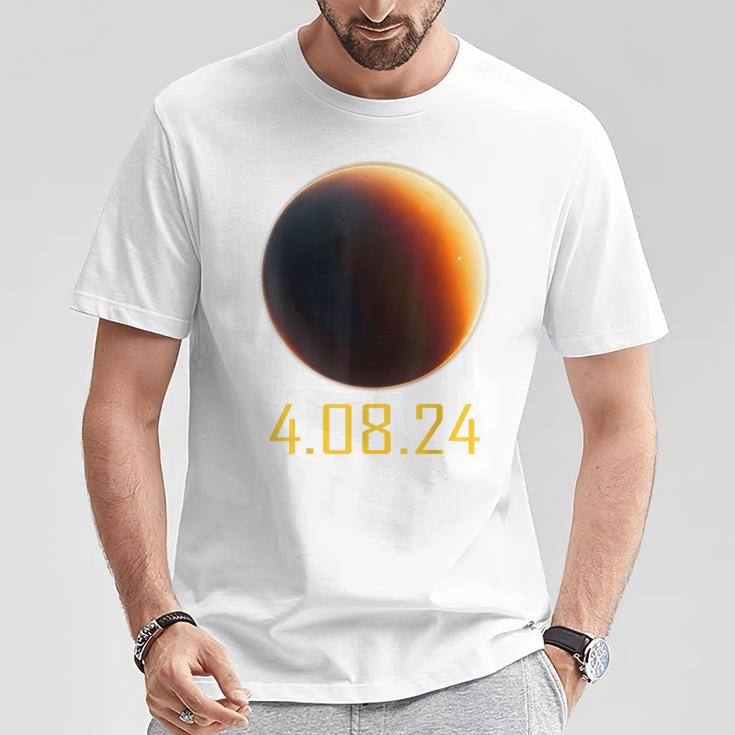 Road Atlas For The Total Solar Eclipse Of 2024 April 8 Path T-Shirt Personalized Gifts