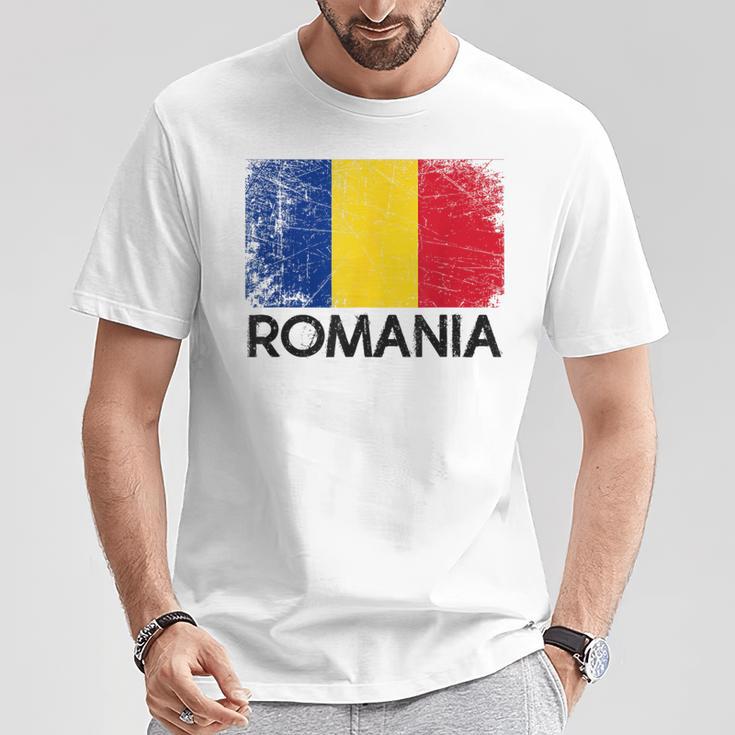 Romanian Flag Vintage Made In Romania T-Shirt Unique Gifts