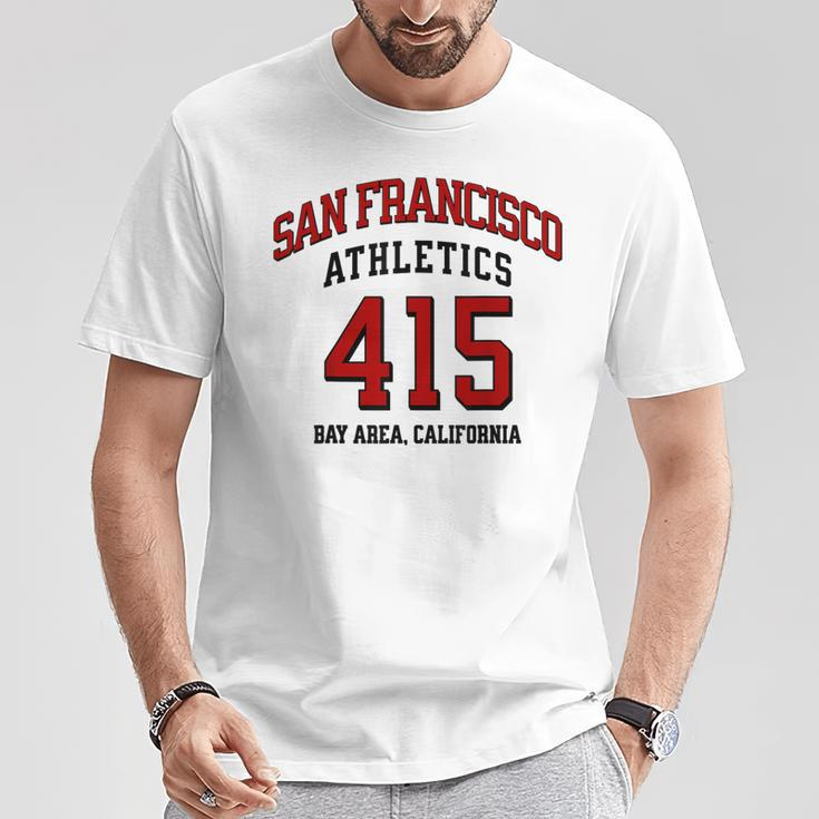 San Francisco Athletics 415 The Bay Area Ca Area Code 415 T-Shirt Unique Gifts