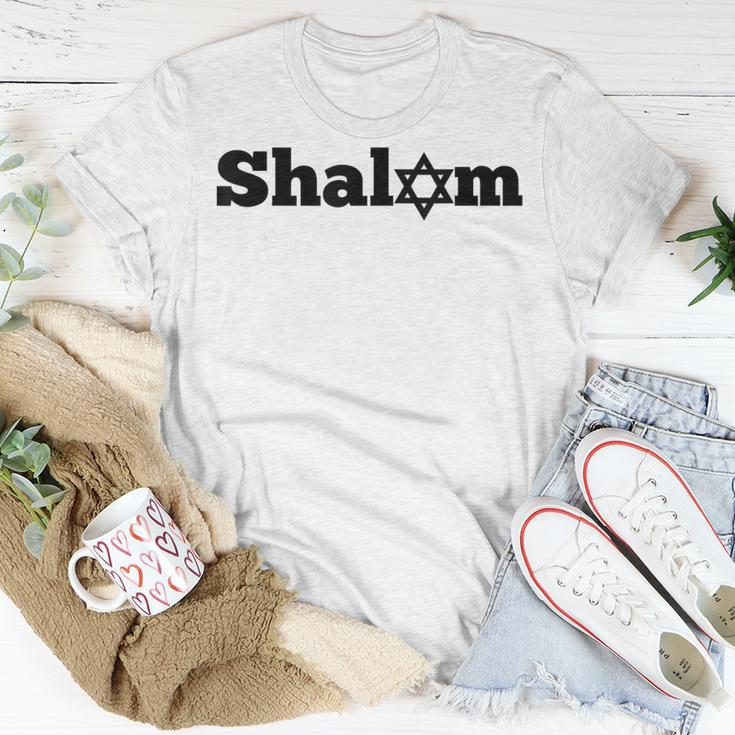 Shalom Hebrew Word For Peace Star Of David Hanukkah T-Shirt Unique Gifts