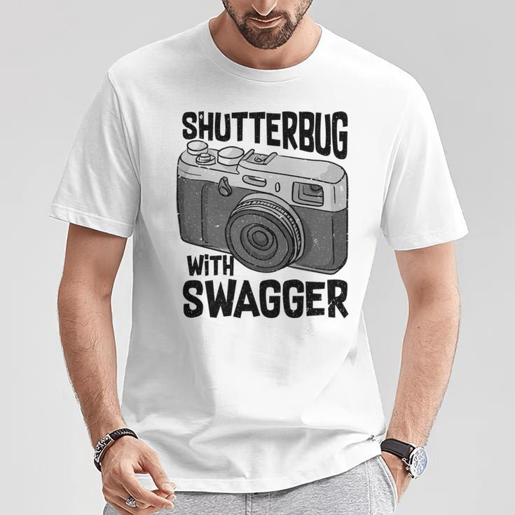 Shutterbug With Swagger Fotograf Lustige Fotografie T-Shirt Lustige Geschenke