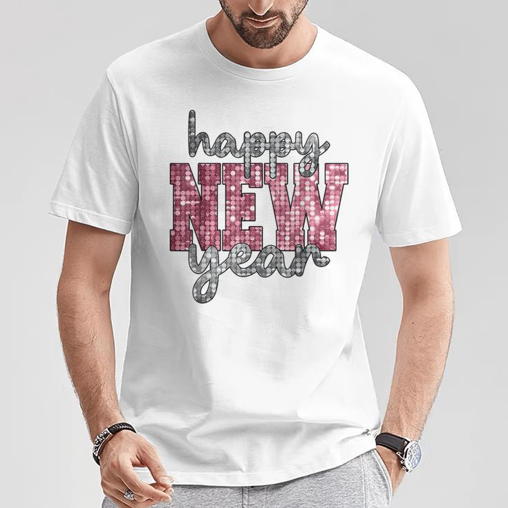 Silvester-Frohes Neues Jahr 2024-Party Blue T-Shirt Lustige Geschenke