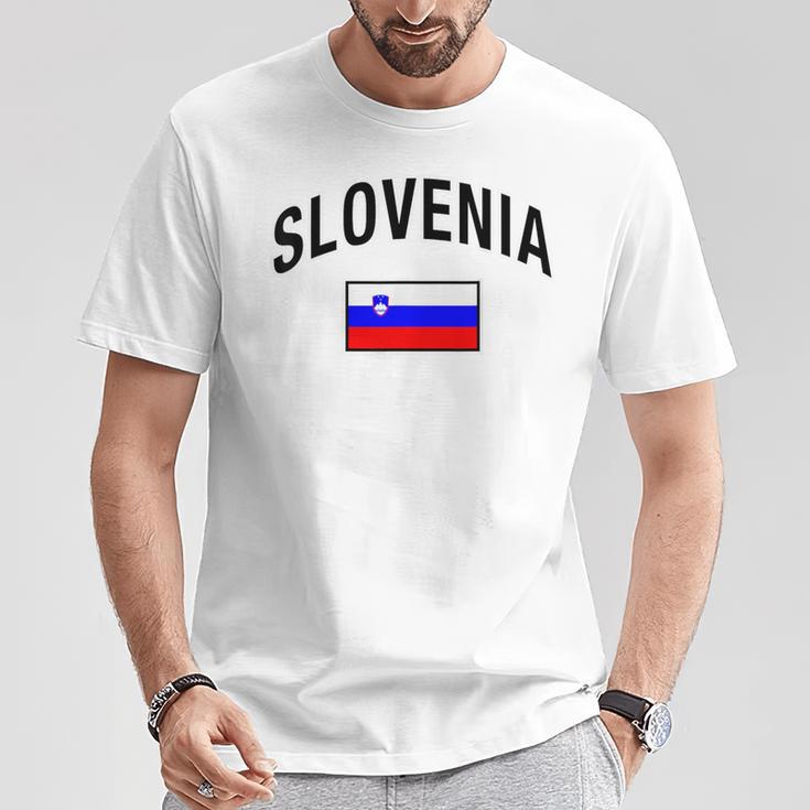 Slovenia Flag Slovenia Proud Slovenia Gray T-Shirt Lustige Geschenke