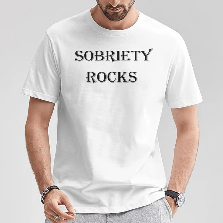 Sobriety Rocks T-Shirt Unique Gifts