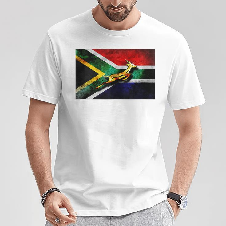 Springbok Bokke South African Flag Vintage Rugby T-Shirt Unique Gifts