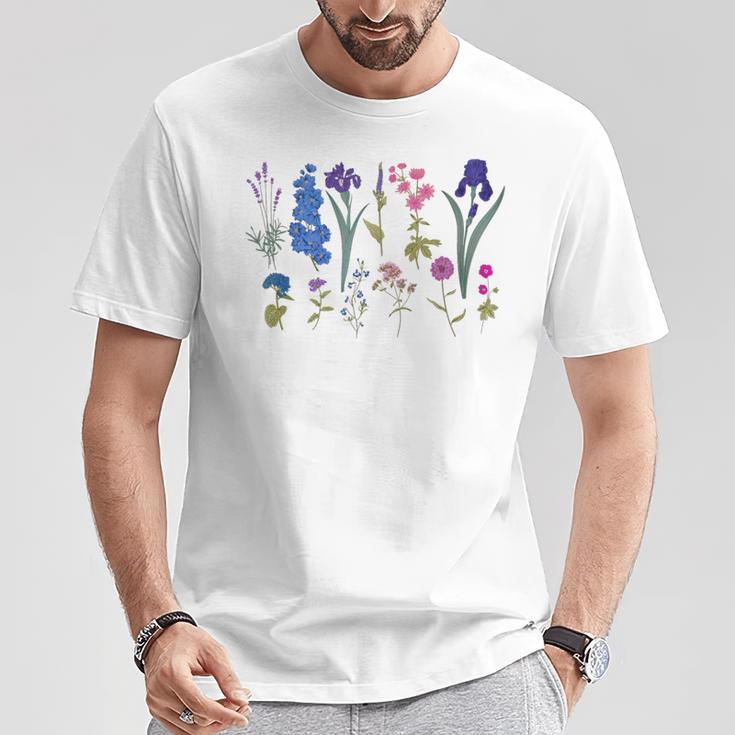 Subtle Bi Pride Bisexual Pride Bi Flag Wildflower T-Shirt Unique Gifts