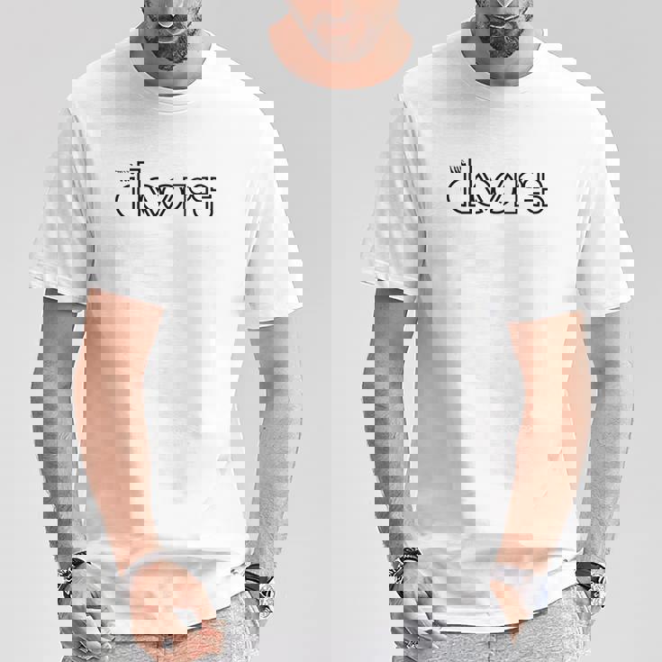 T-shirt The Doors Blanc, Logo Iconique pour Fans de Rock Cadeaux drôles
