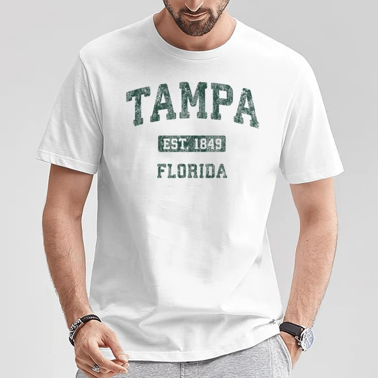 Tampa Florida Fl Vintage Athletic Sports T-Shirt Unique Gifts