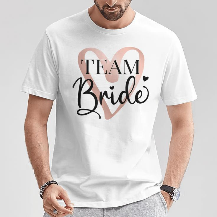 Team Braut Junggesellenabschied Dezent Herz Jga Bride To Be T-Shirt Lustige Geschenke
