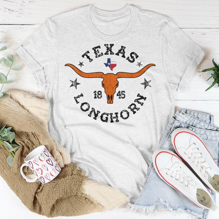 Texas 1845 Vintage Longhorn Cowboy And Rodeo Fan T-Shirt Unique Gifts