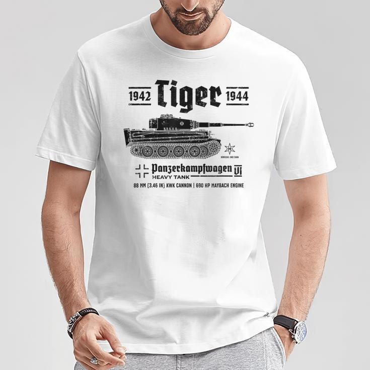 Tiger Panzer Pzkpfwi World War 2Intage T-Shirt Lustige Geschenke