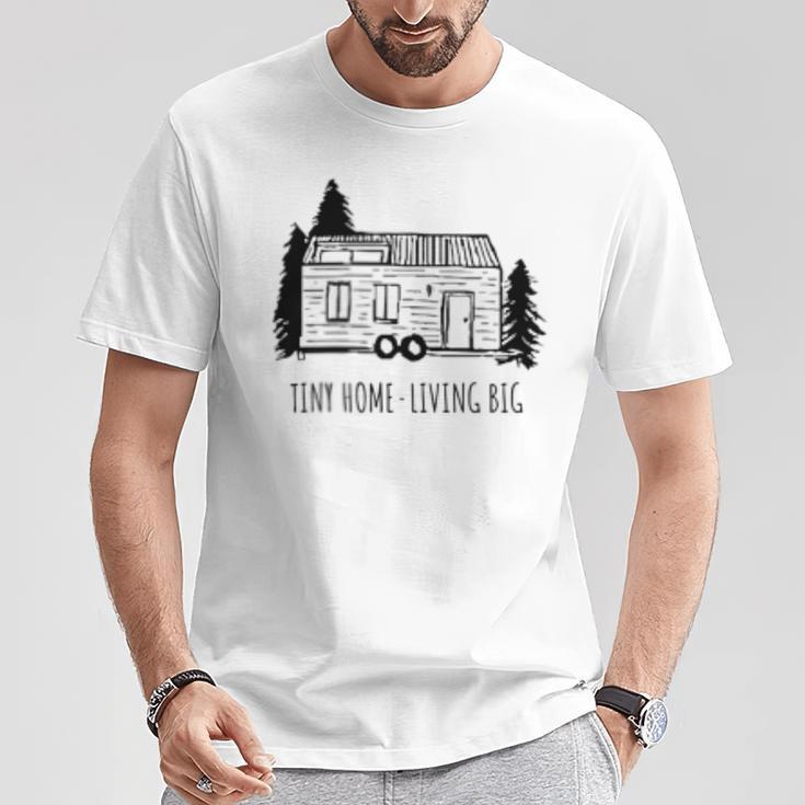 Tiny House Handgezeichnetes Kleines Tiny House Tiny House T-Shirt Lustige Geschenke