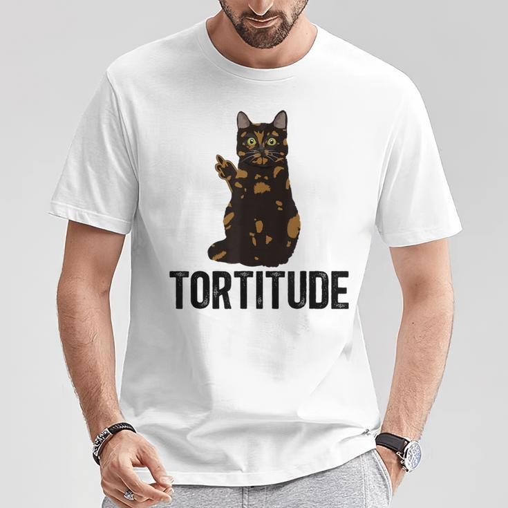 Tortitude Tortoiseshell Cat Owner Tortie Cat Lover T-Shirt Unique Gifts