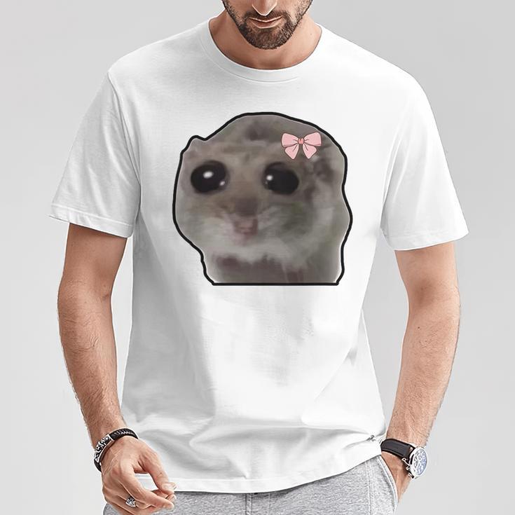 Trauriger Hamster Meme Trauriger Hamster T-Shirt Lustige Geschenke