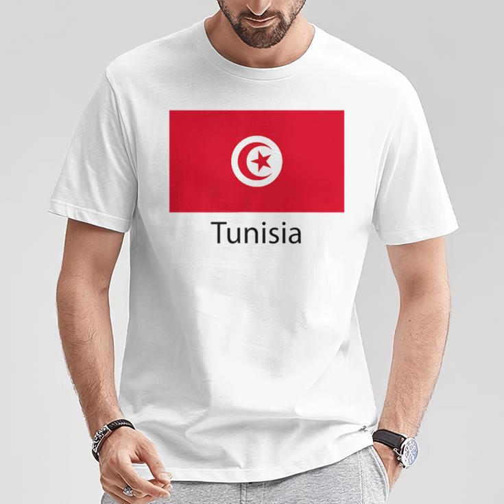 Tunesien Flagge Deko Araber Afrika Damen Herren Tunisiyya T-Shirt Lustige Geschenke