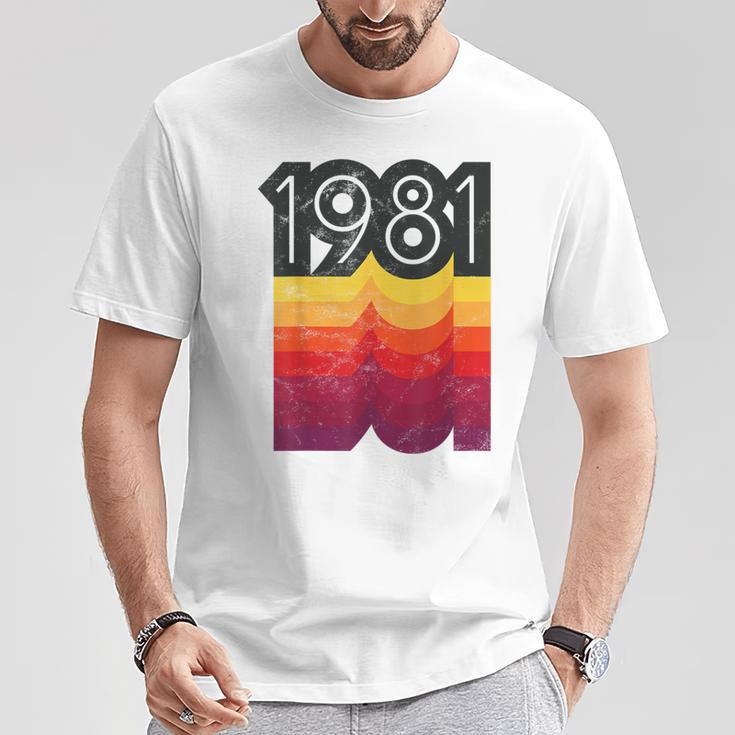 Vintage 80S Style 1981 T-Shirt Lustige Geschenke