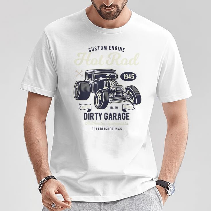 Vintage Car Garage For Hot Rod Car Lovers T-Shirt Unique Gifts