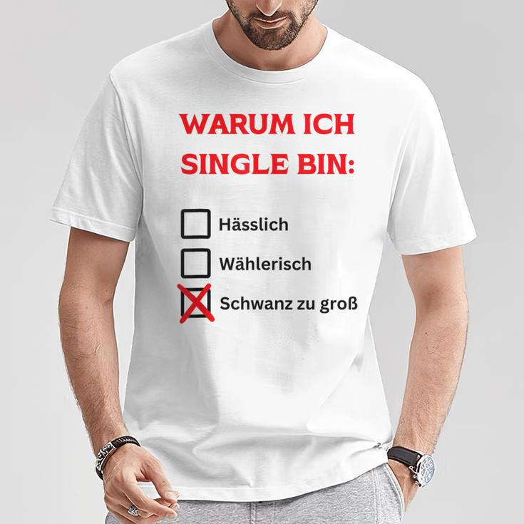 Warum Ich Single Bin German T-Shirt Lustige Geschenke
