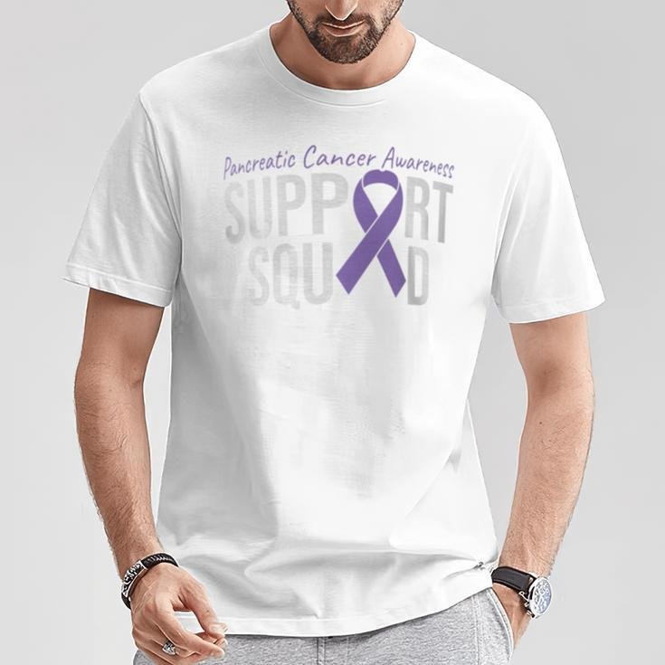 We Wear Purple Pancreatic Cancer Awareness Support Squad T-Shirt Unique Gifts