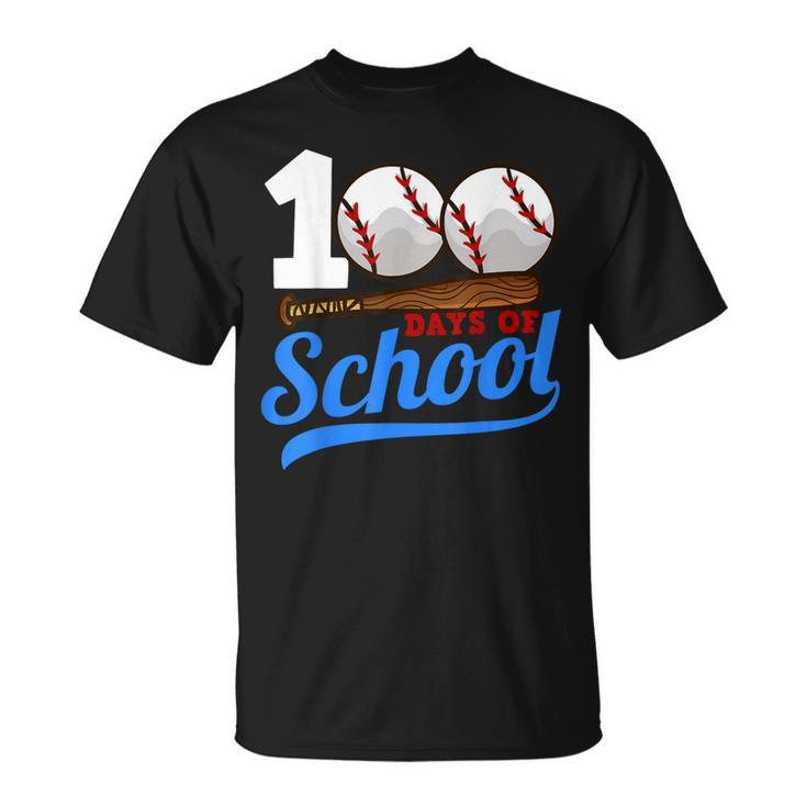 100 Days Of School Baseball 100Th Day T-Shirt