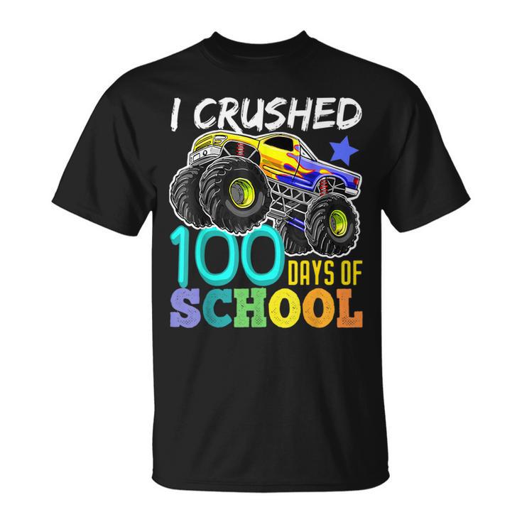 100 Days Of School Monster Truck 100Th Days Of School Boys T-Shirt