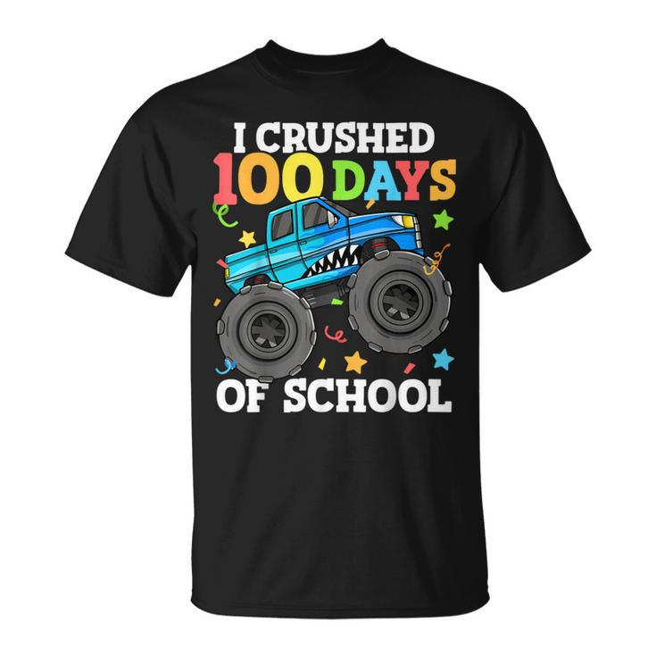 100 Days Of School Monster Truck 100Th Day Of School Boys T-Shirt