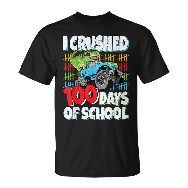 100 Days Of School T-Rex Monster Truck 100Th Day Of School T-Shirt