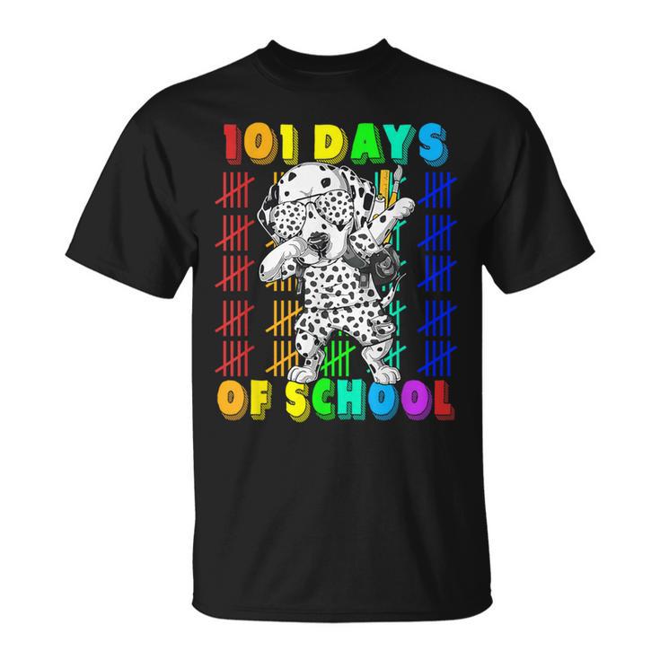 101 Days Of School Dalmatian Dog 100 Days Smarter Teacher T-Shirt