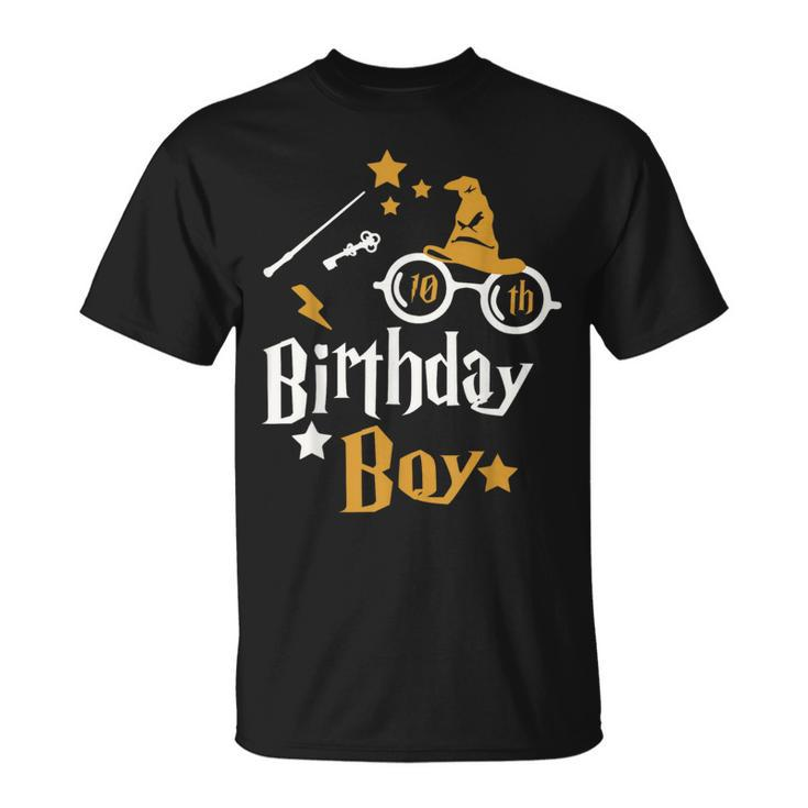 10Th Birthday Boy Wizard Magic Bday To Celebrate Wizards T-Shirt