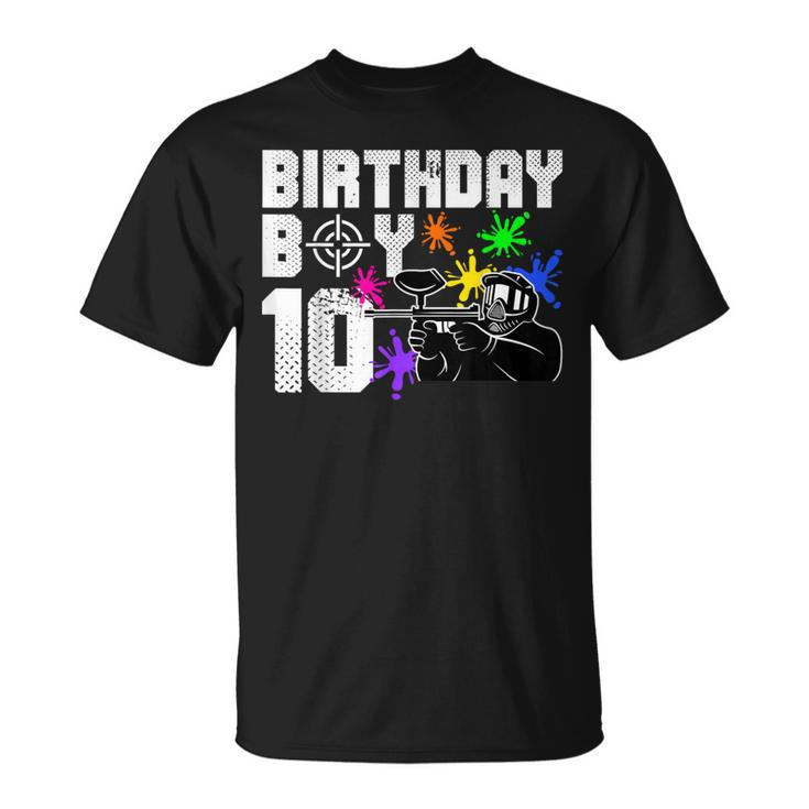 10Th Birthday Paintball Outdoor Sport 10 Year Old T-Shirt
