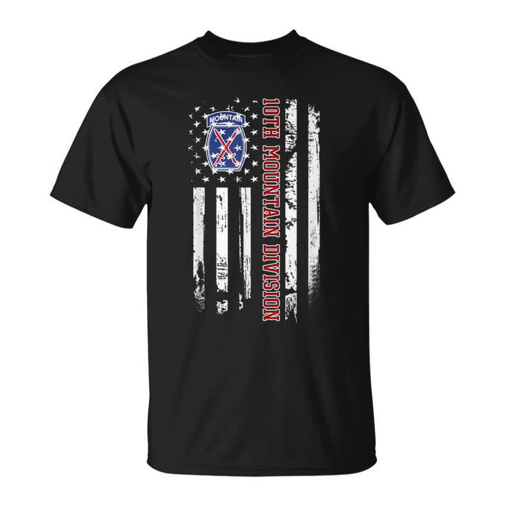 10Th Mountain Division Veteran American Flag Veterans Day T-Shirt