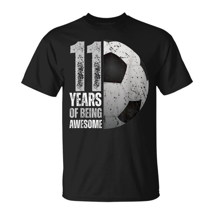 11 Year Old Soccer 11Th Birthday Player B-Day Party T-Shirt