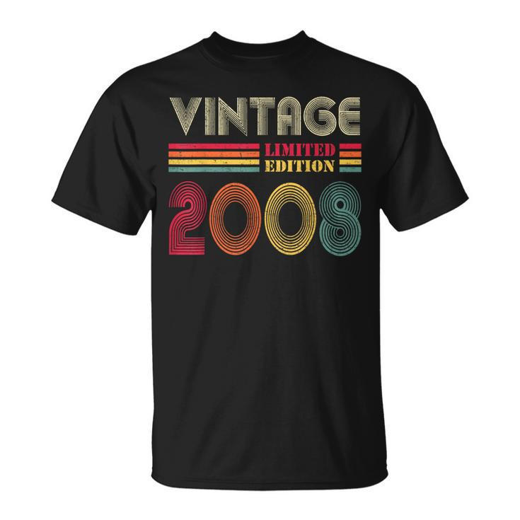 14 Year Old Vintage 2008 Limited Edition 14Th Birthday T-Shirt