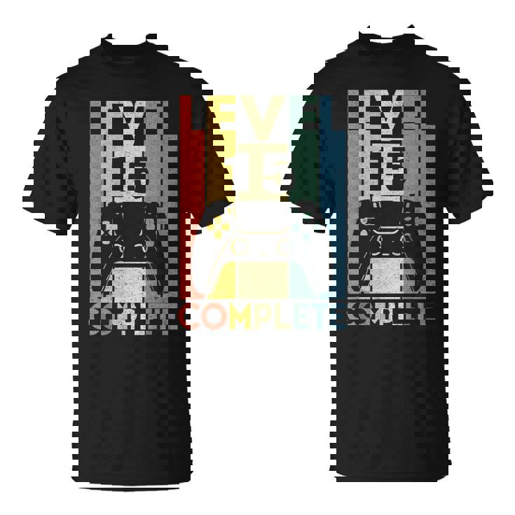 15 Años Cumpleaños Niño Niña Chico Chica Regalo Level 15 Camiseta unisex