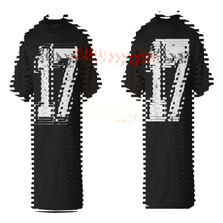 17 Cumpleaños 17 Años Béisbol Chicos Niñas Amor El Camiseta unisex