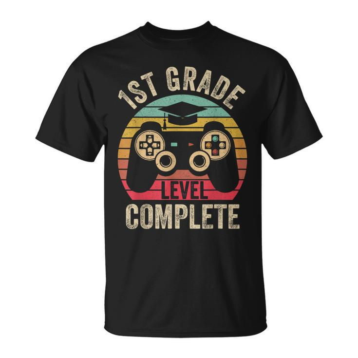 1St Grade Level Complete Graduation Class 2024 Boys Gamer T-Shirt