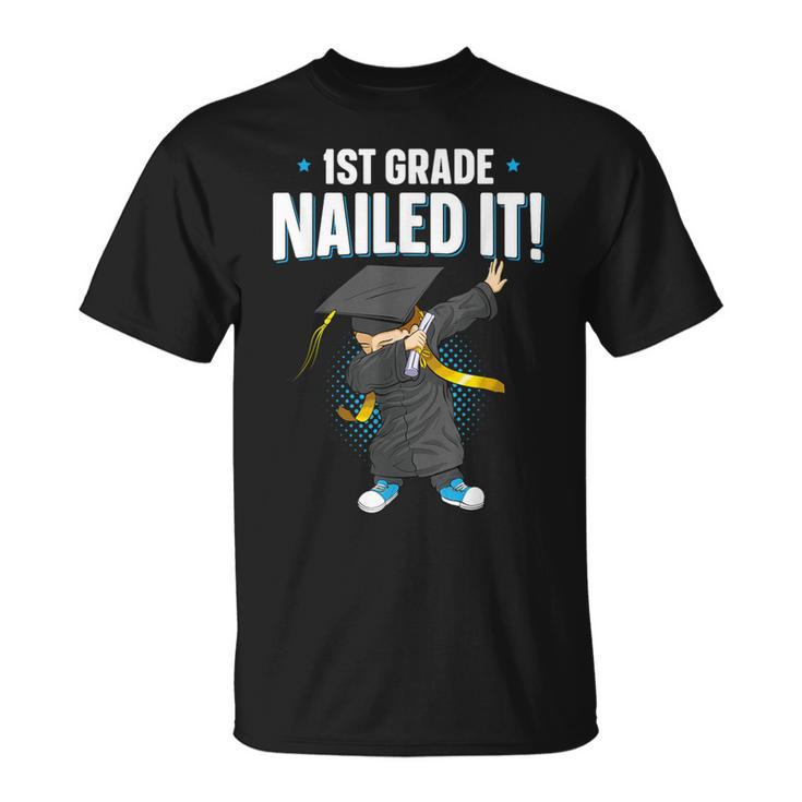 1St Grade Nailed It Boys Dabbing Graduation Class Of 2024 T-Shirt