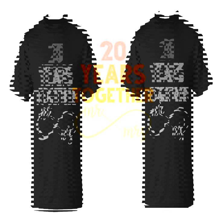 20 Años Juntos Sr & Señora Pareja Coincidencia 20 Aniversario Camiseta unisex