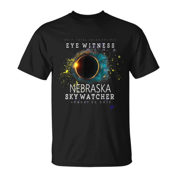 2017 Total Solar Eclipse Eye Witness Nebraska State T T-Shirt