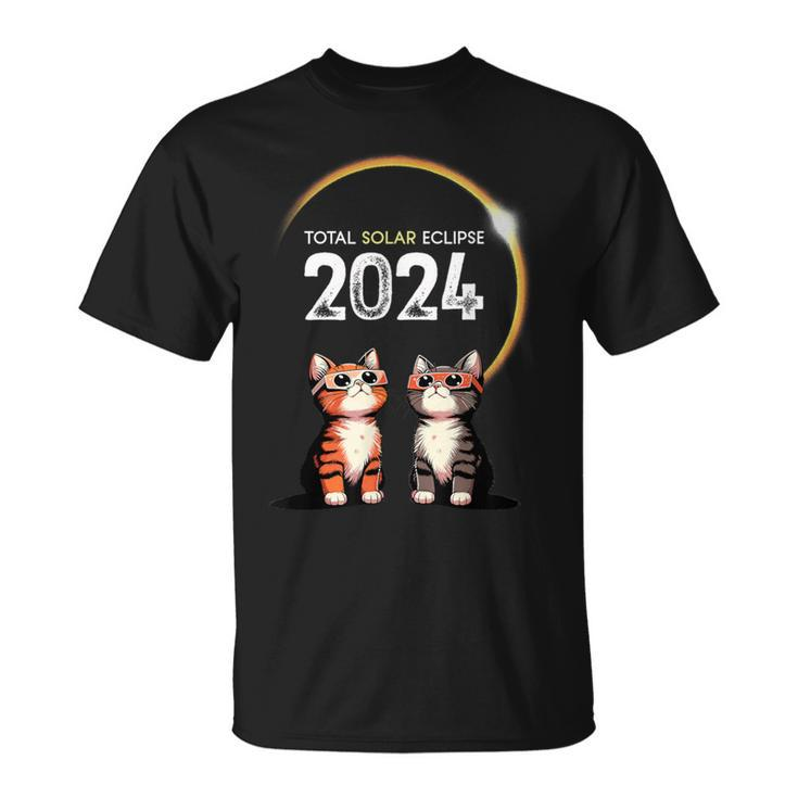 2024 Solar Eclipse Cat Wearing Solar Eclipse Glasses T-Shirt