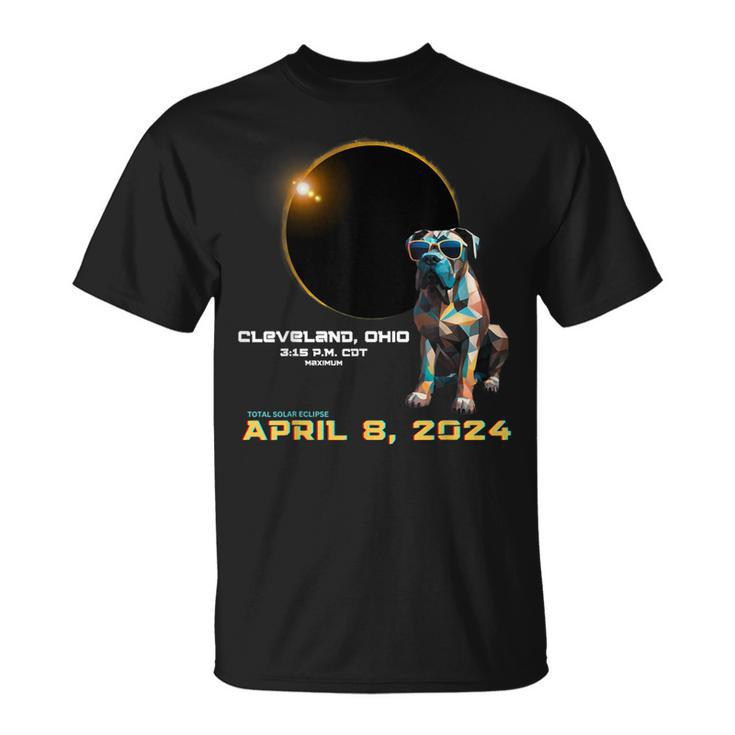 2024 Solar Eclipse Cleveland Ohio Cane Corso Lover T-Shirt