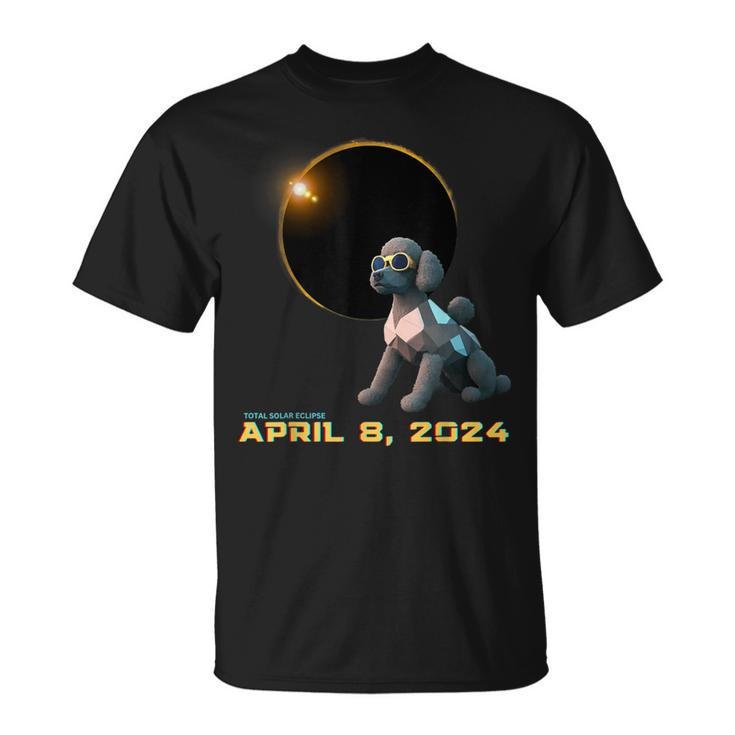 2024 Solar Eclipse Poodle Solar Eclipse Glasses T-Shirt