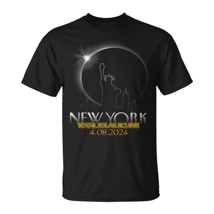 2024 Solar Eclipse Ny New York Usa Totality T-Shirt