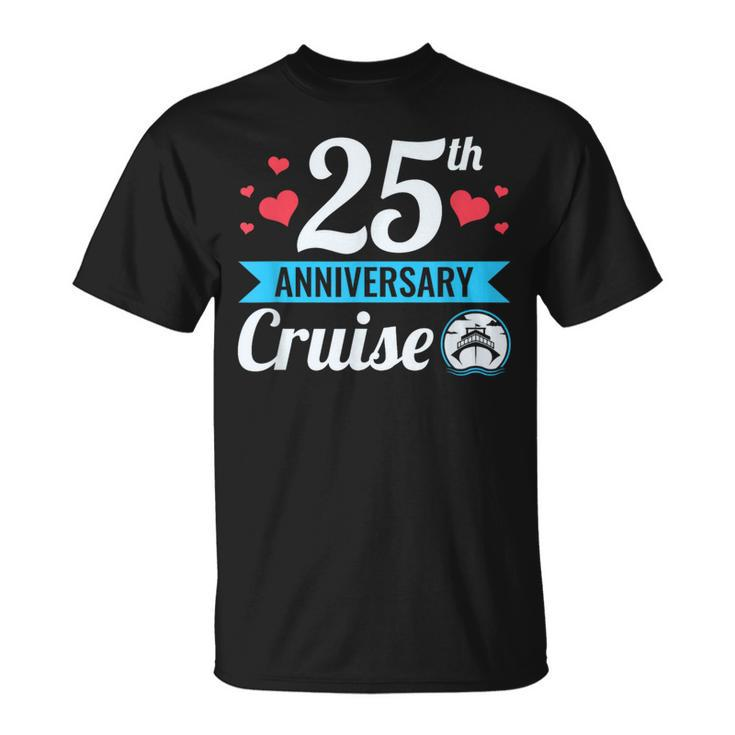 25Th Anniversary Cruise His And Hers Matching Couple T-Shirt