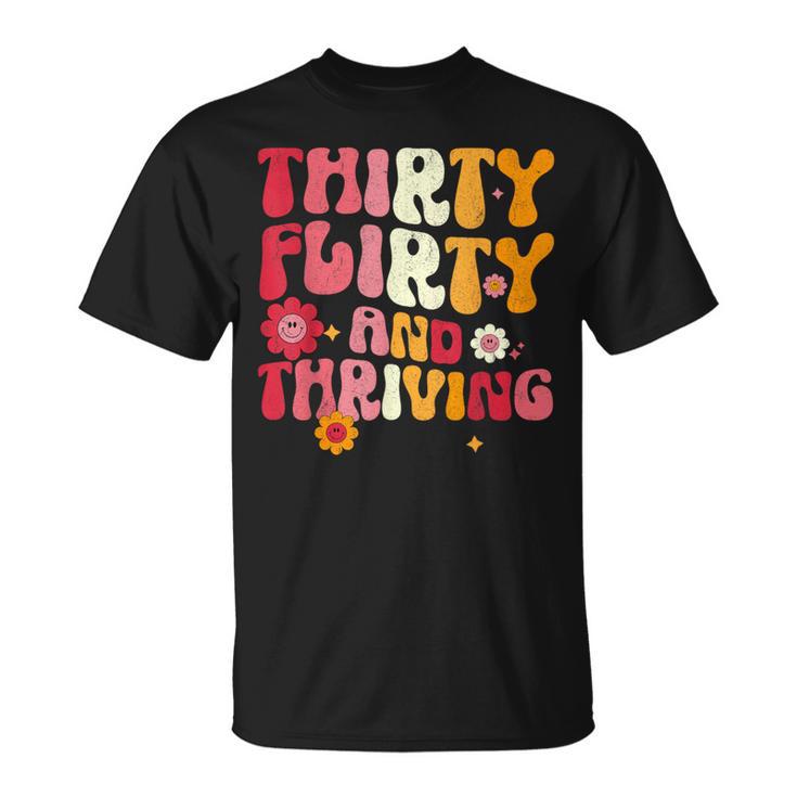 Groovy So Happy I'm Thirty 30 Twice Sixtieth 60Th Birthday T-Shirt