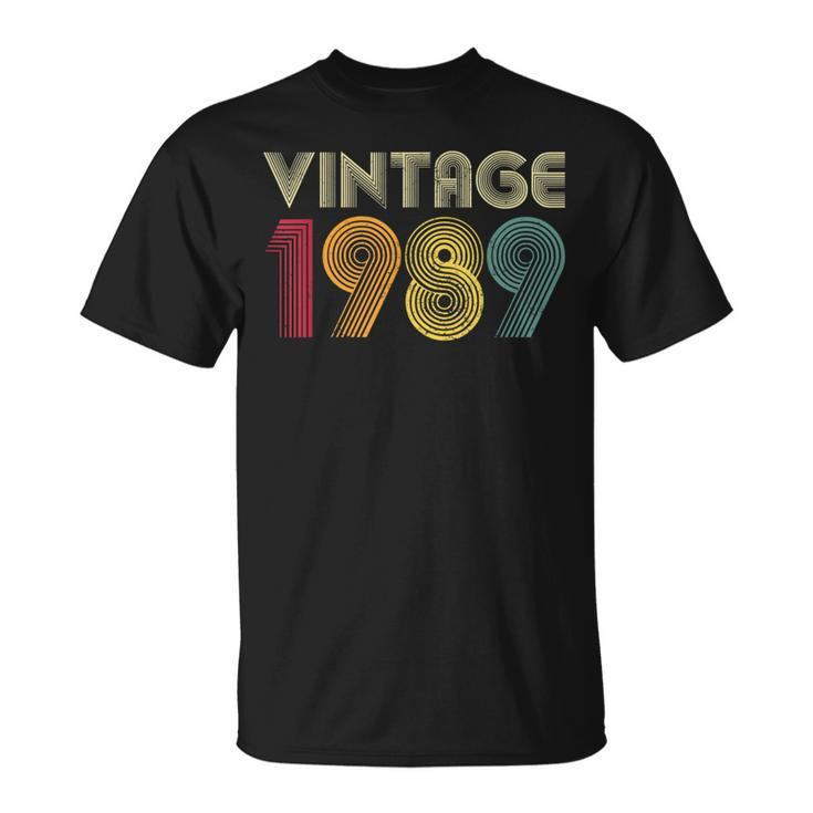 31Th Birthday Vintage 1989 Retro Mom Dad T-Shirt