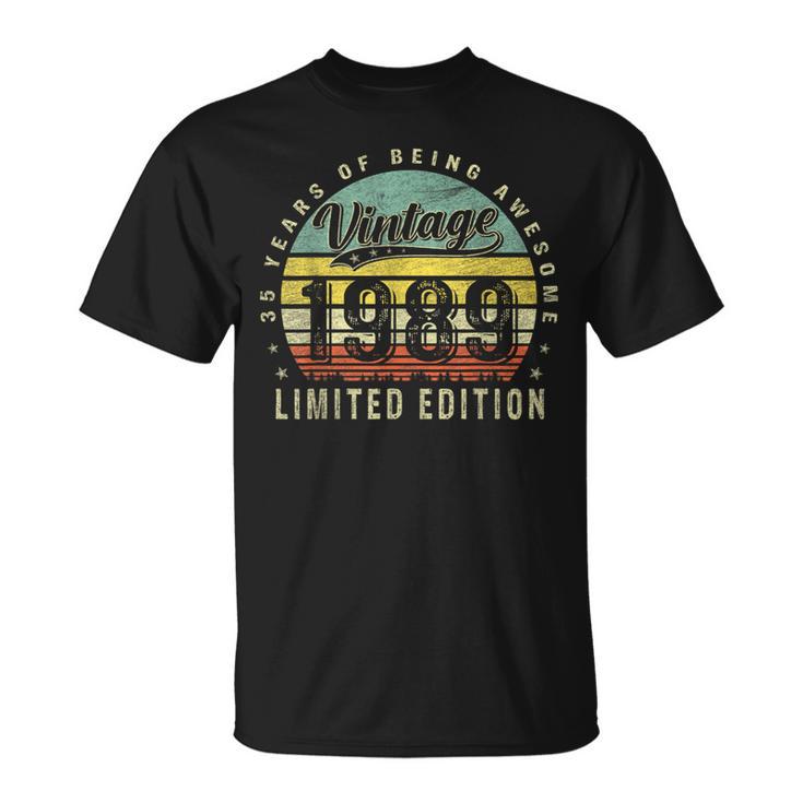 35 Year Old Vintage 1989 Limited Edition 35Th Birthday T-Shirt